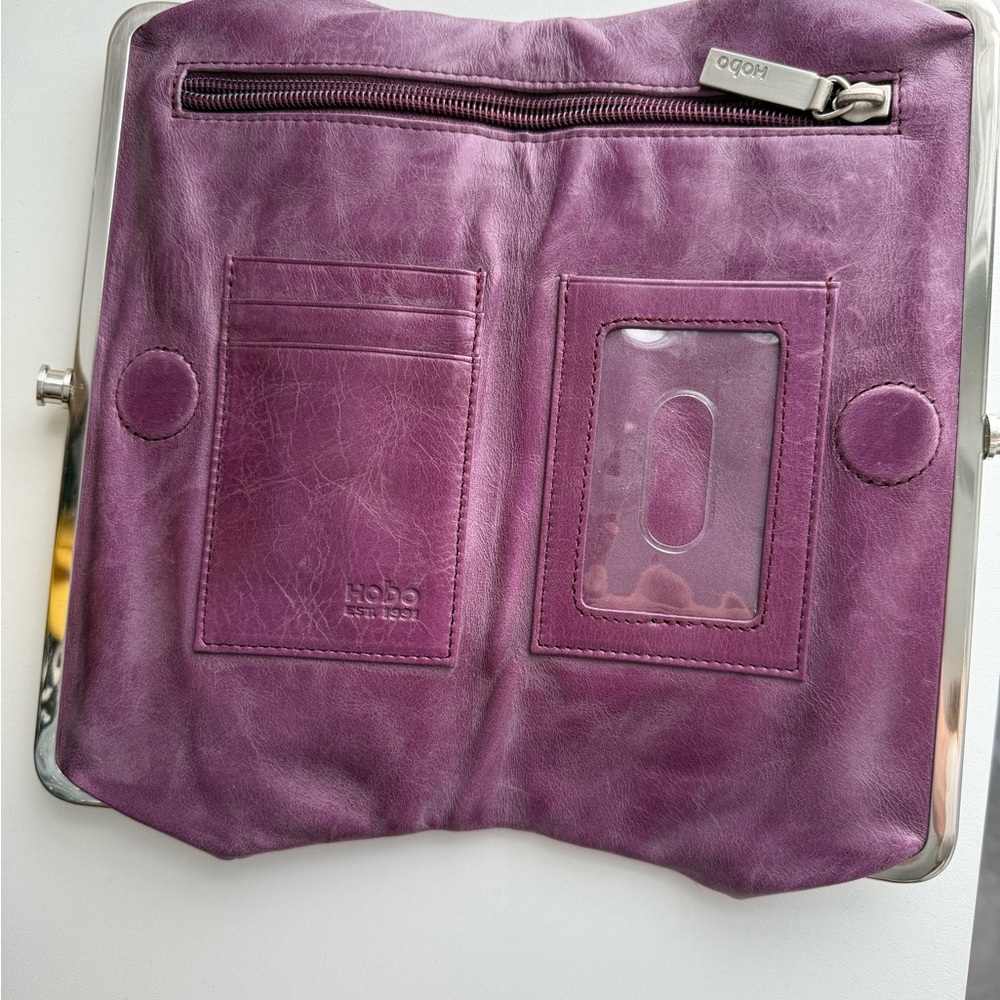 Purple Leather Clutch - Picture 3 of 7